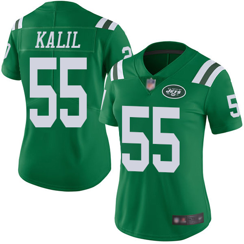 New York Jets Limited Green Women Ryan Kalil Jersey NFL Football #55 Rush Vapor Untouchable->women nfl jersey->Women Jersey